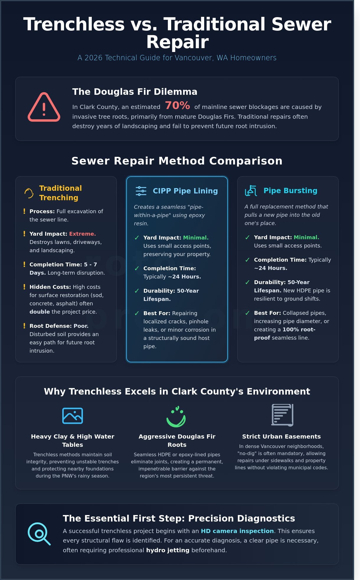 Trenchless Sewer Repair in Vancouver, WA: 2026 Comparison Guide