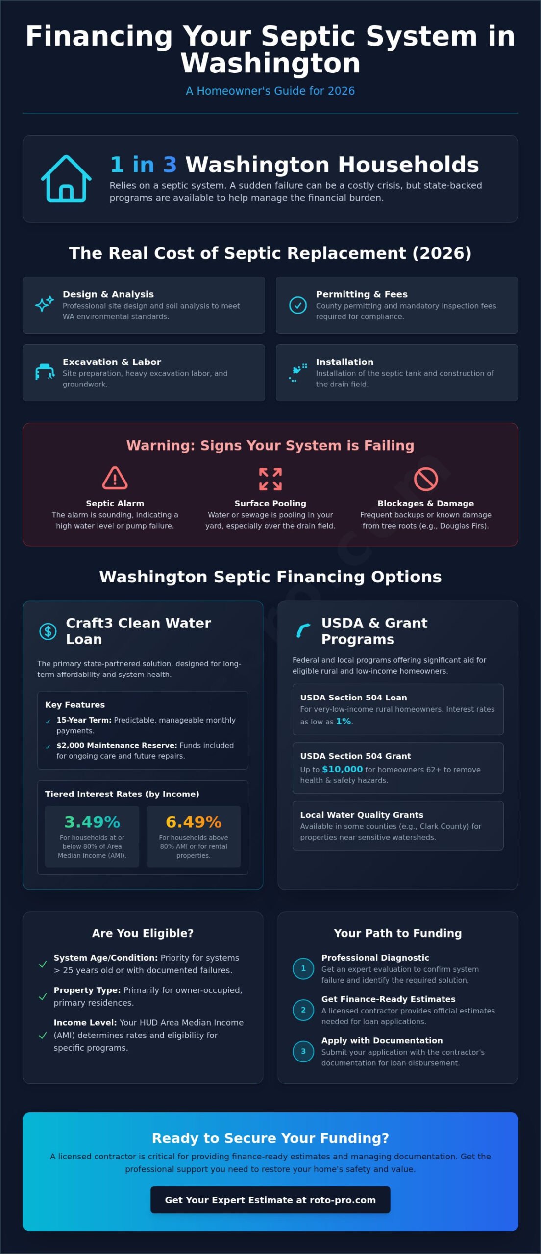 Financing for a New Septic System in Washington: 2026 Homeowner Guide