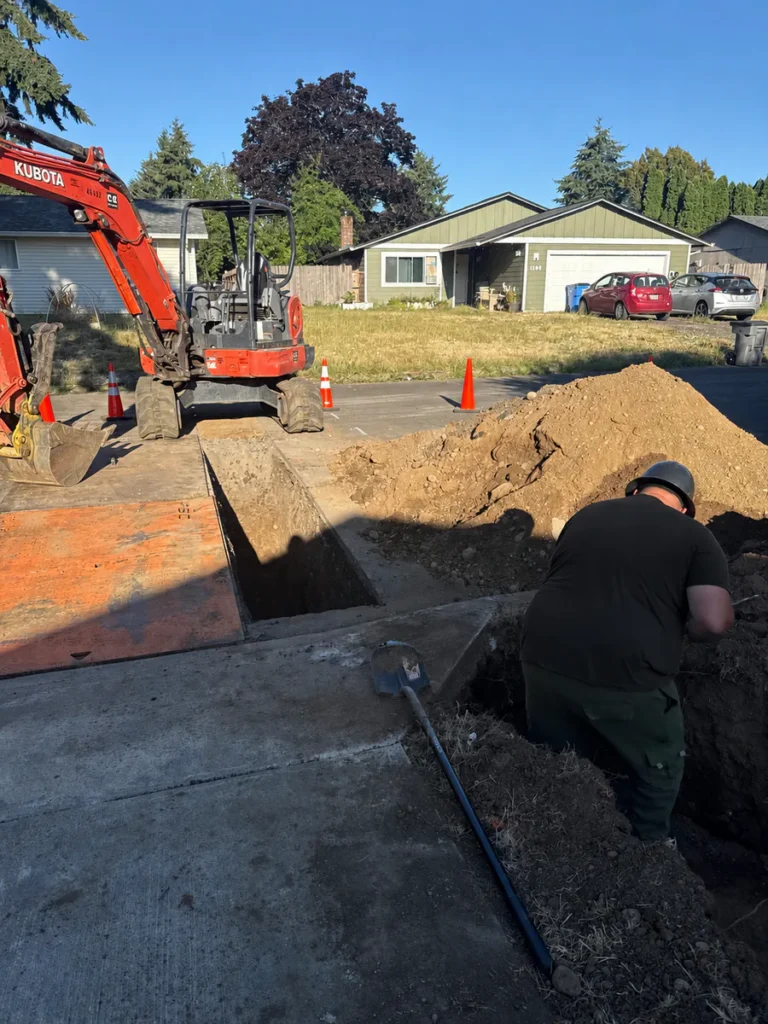 excavator digging